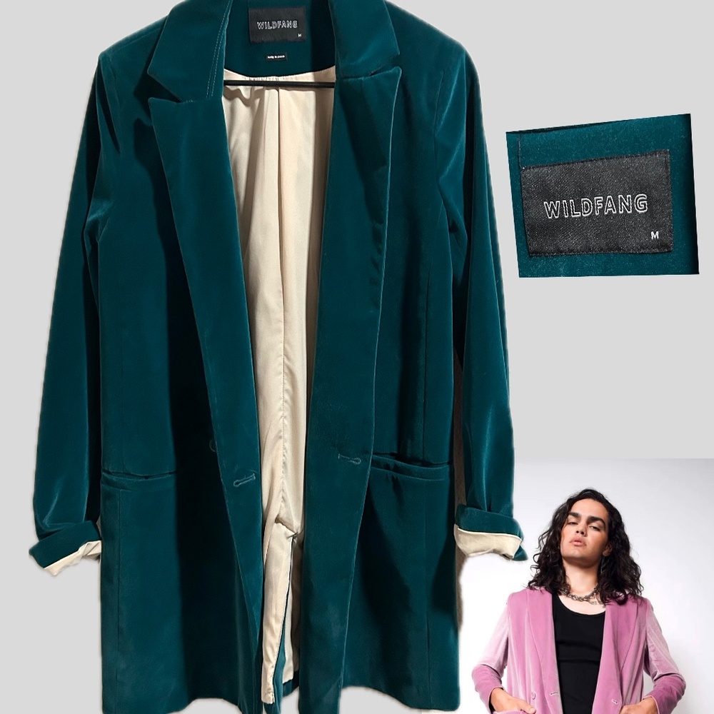 Wildfang velveteen empower blazer